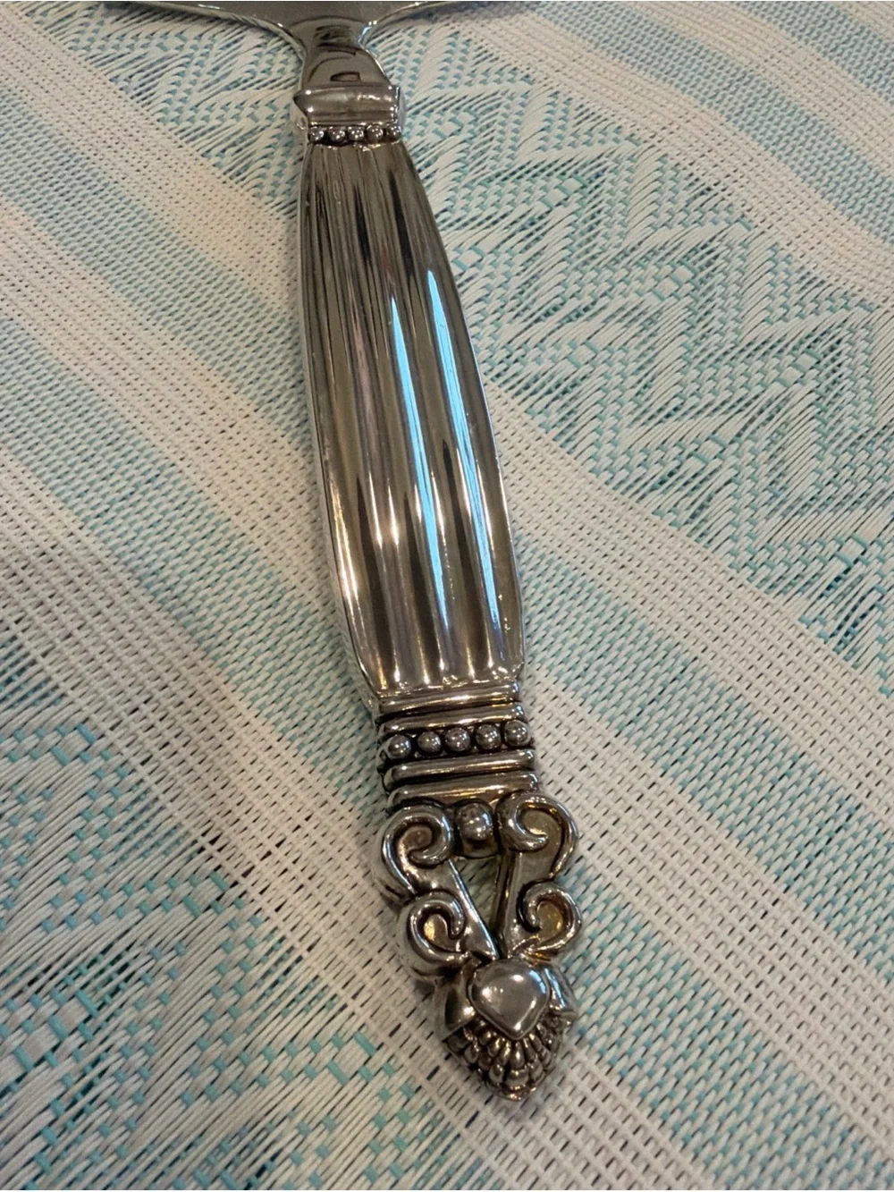 Silver-plate Decorative Cake / lasagna Server - Elegant Handle Godinger